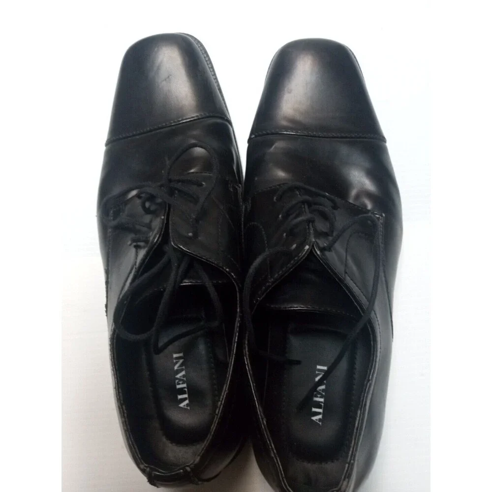 Alfani Men's Andrew Black Lace Up Derby Dress Shoes Size 13m